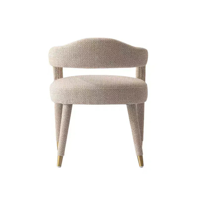 Manhattan Comfort Lot de 2 Fauteuils de Salle à Manger Modernes Rembourrés en Tweed Gold Dust