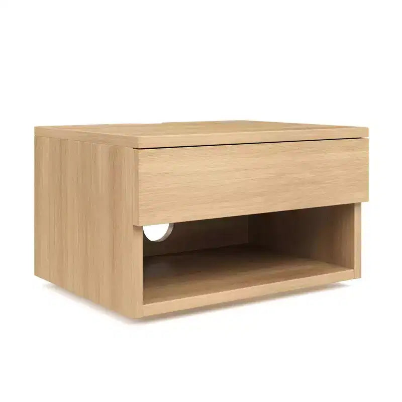 Nathan James Set of 2 Jackson Floating Nightstands Light Oak
