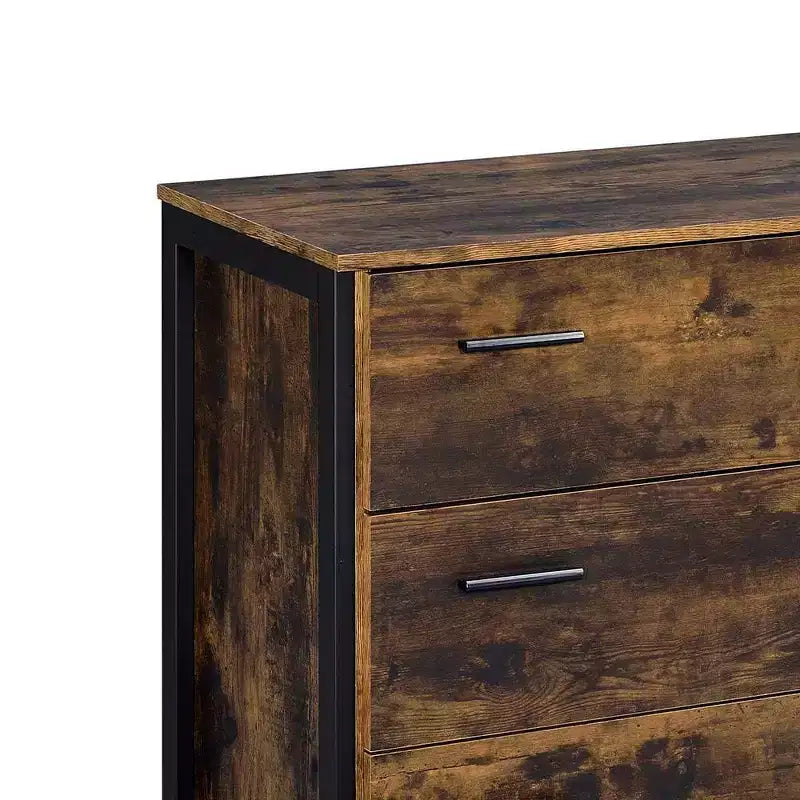Commode Chêne Rustique/Finition Noire