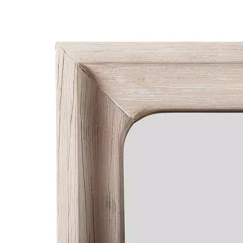  Commode et miroir 2 pièces Boho 7 tiroirs Chêne