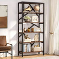 LITTLE TREE 70.87" 6 Tier Bookshelf Rustic Brown