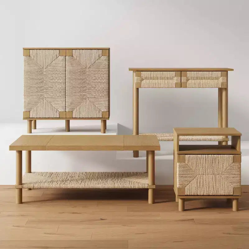 Console en herbe de mer marron clair