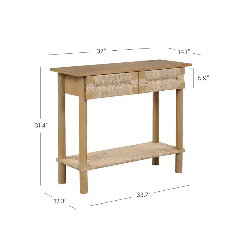 Console en herbe de mer marron clair