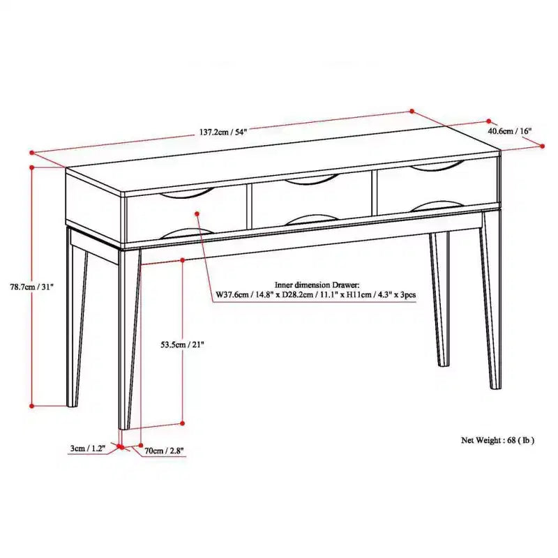 Table console canapé teck marron