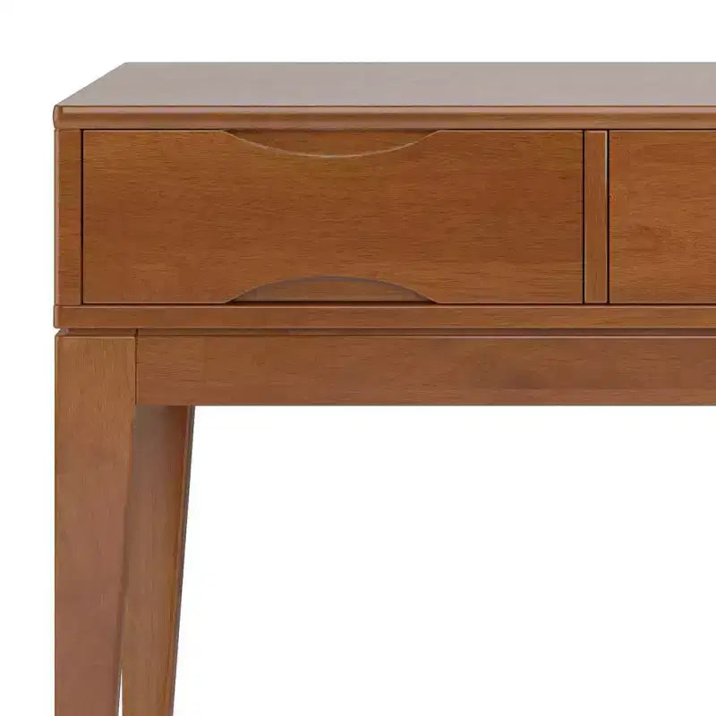 Table console canapé teck marron