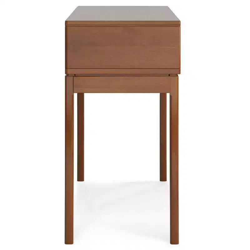 Table console canapé teck marron