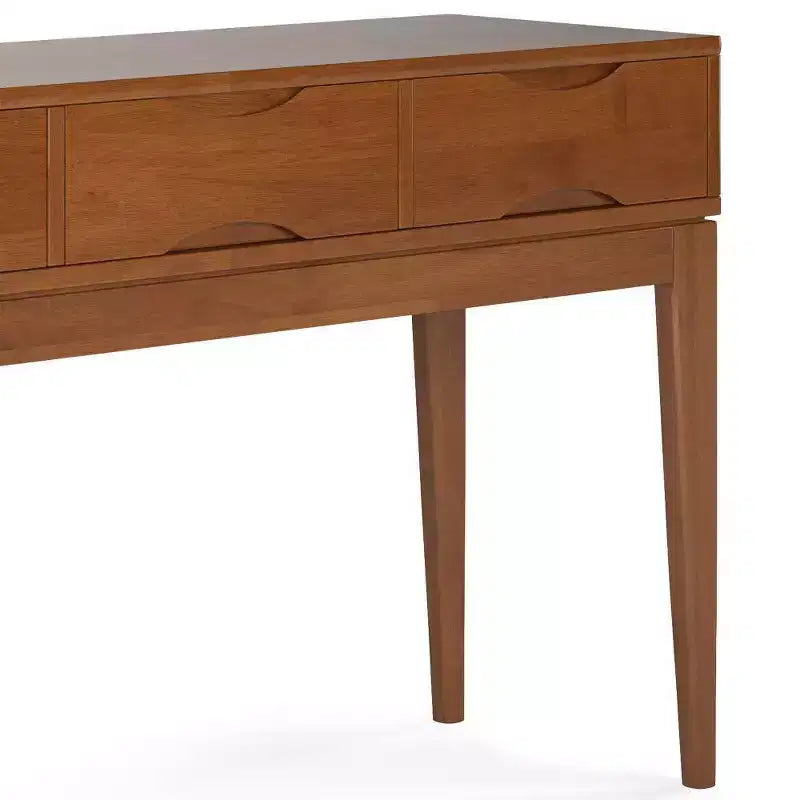 Table console canapé teck marron