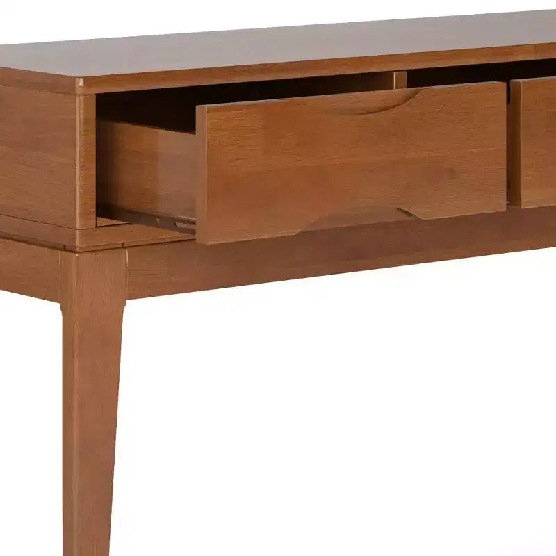 Table console canapé teck marron