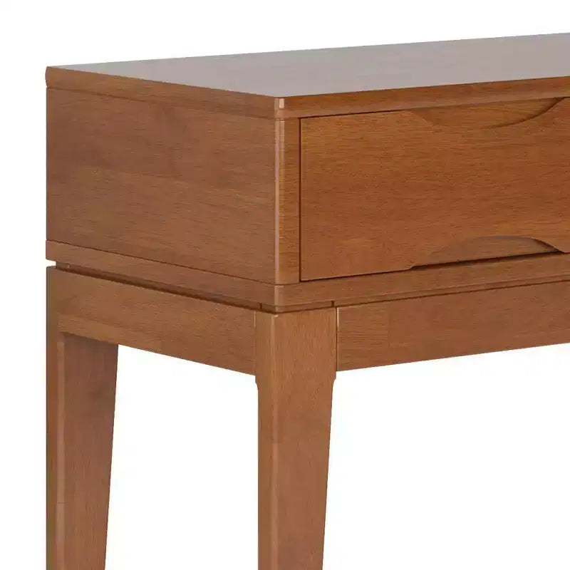 Table console canapé teck marron
