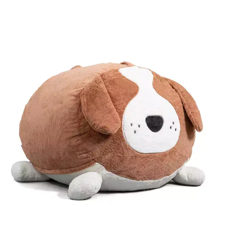 Pouf animal rembourré de mousse avec housse amovible, en fausse fourrure douce, pour enfants et adolescents