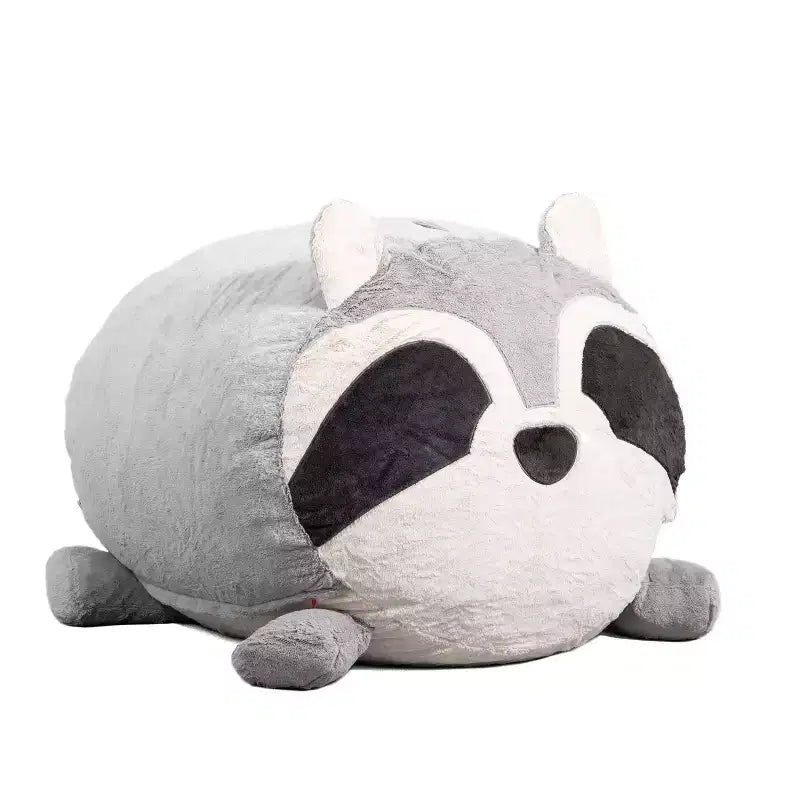 Pouf animal rembourré de mousse avec housse amovible, en fausse fourrure douce, pour enfants et adolescents