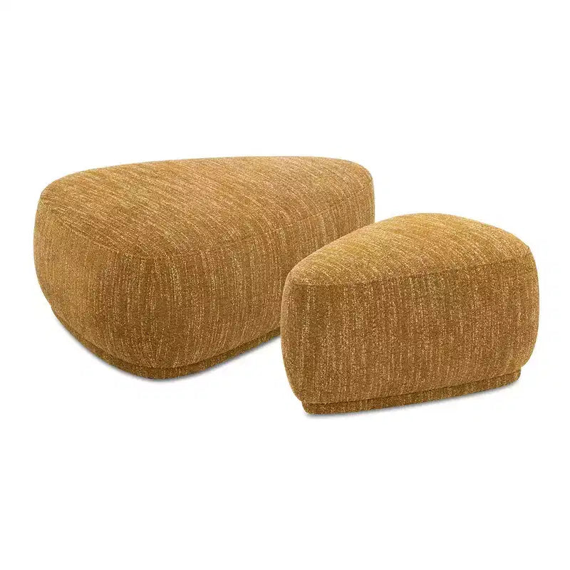 Ensemble de poufs de cocktail triangulaires arrondis