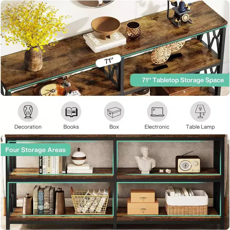 70,9 Table console canapé à 3 niveaux