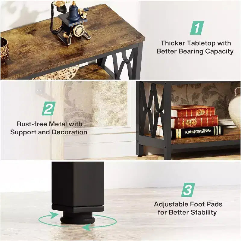 70,9 Table console canapé à 3 niveaux