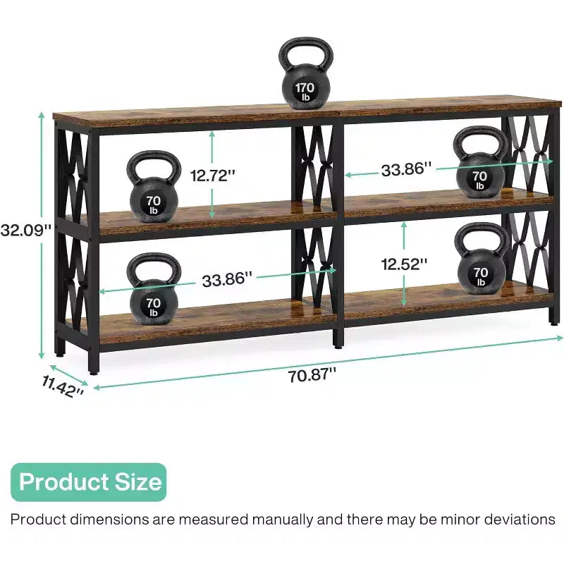 70,9 Table console canapé à 3 niveaux