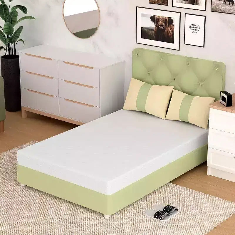 FDW Matelas en mousse à mémoire de forme au gel de 5 pouces pour un sommeil frais et un soulagement de la pression/Matelas en boîte/Soulagement de la pression