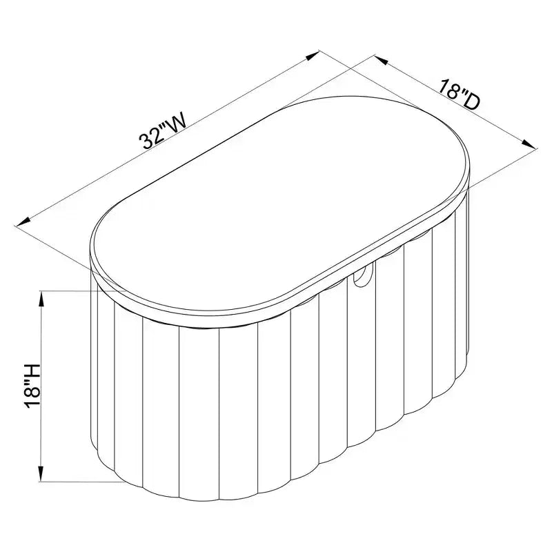 Banc de rangement pliant 32 po