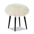 Jennifer Taylor Home Alberta 16 inch Mongolian Sheepskin Round Ottoman