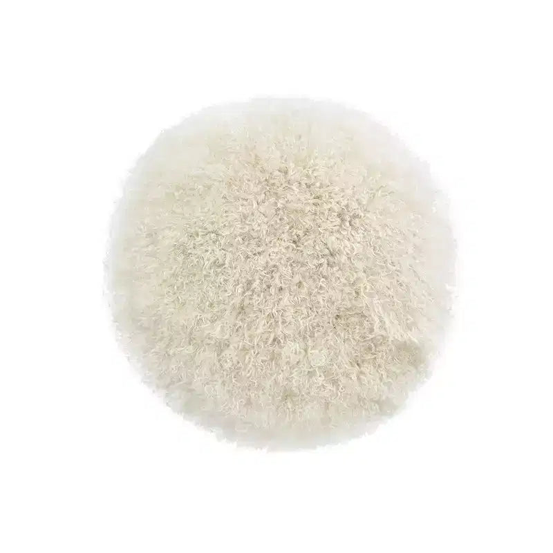 Pouf rond de 40 cm en peau de mouton mongole
