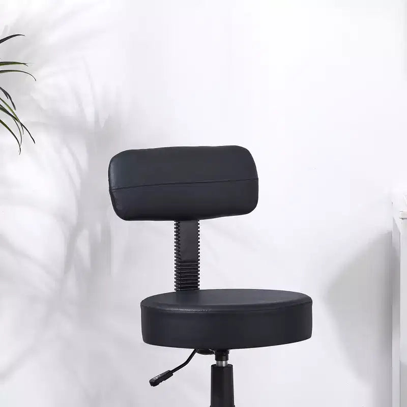 Tabouret roulant sans bras avec dossier pour garage, atelier, établi, salon