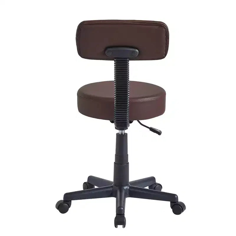 Tabouret roulant sans bras avec dossier pour garage, atelier, établi, salon