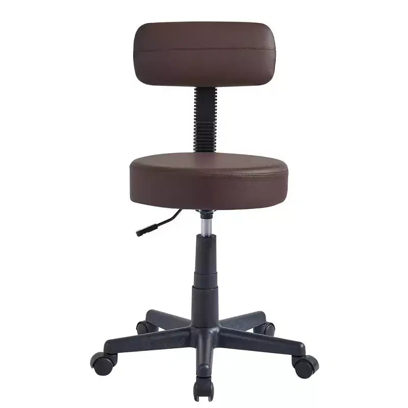 Tabouret roulant sans bras avec dossier pour garage, atelier, établi, salon