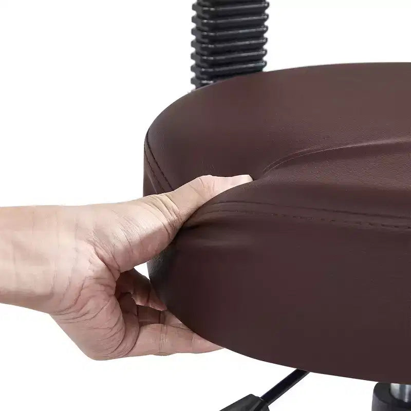 Tabouret roulant sans bras avec dossier pour garage, atelier, établi, salon