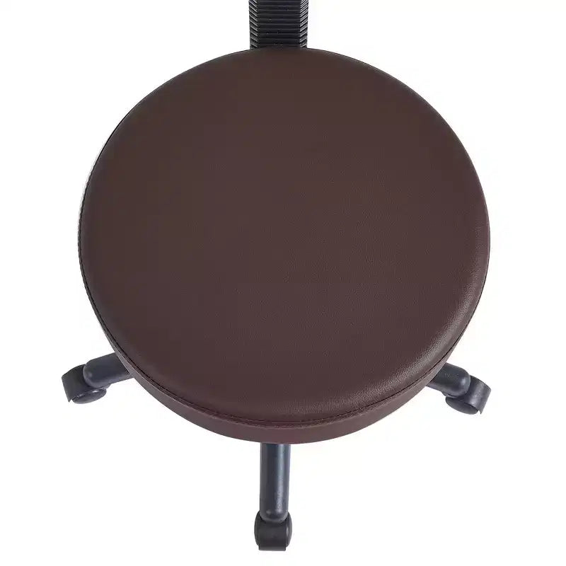 Tabouret roulant sans bras avec dossier pour garage, atelier, établi, salon
