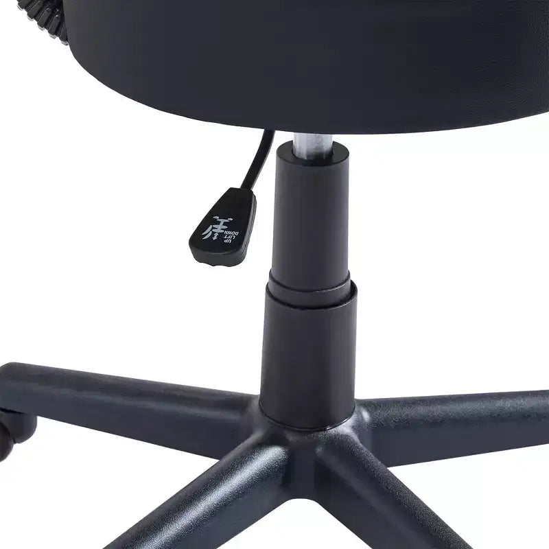 Tabouret roulant sans bras avec dossier pour garage, atelier, établi, salon