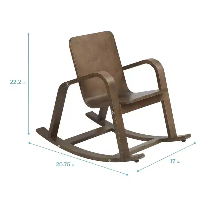 Fauteuil à bascule en bois courbé