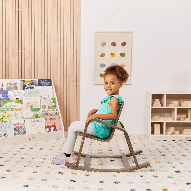 Fauteuil à bascule en bois courbé