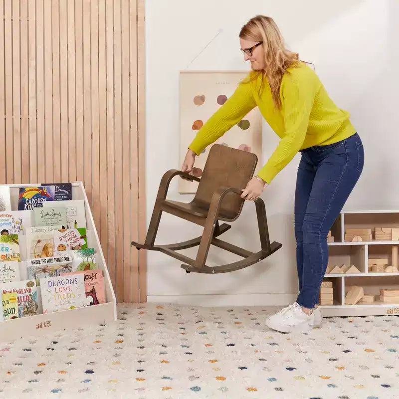 Fauteuil à bascule en bois courbé