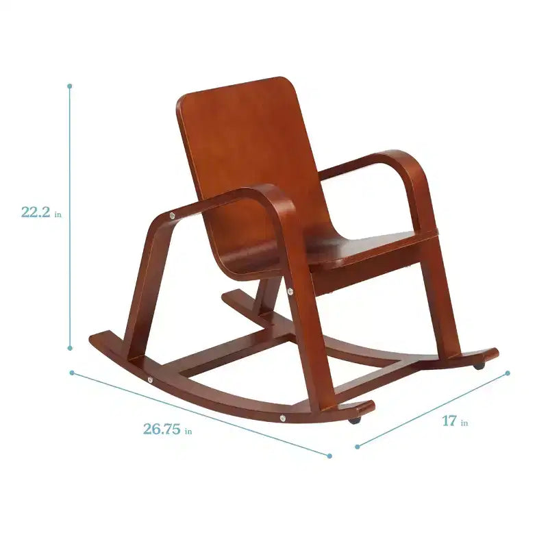 Fauteuil à bascule en bois courbé