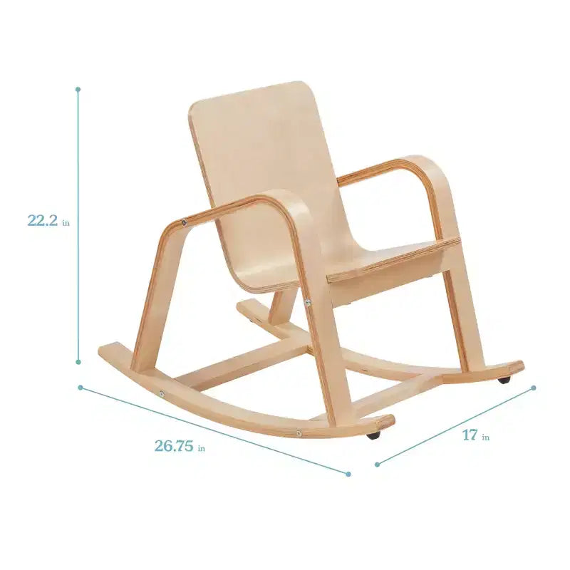 Fauteuil à bascule en bois courbé