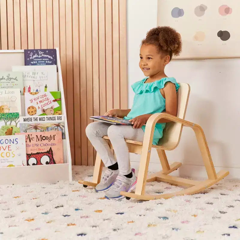 Fauteuil à bascule en bois courbé
