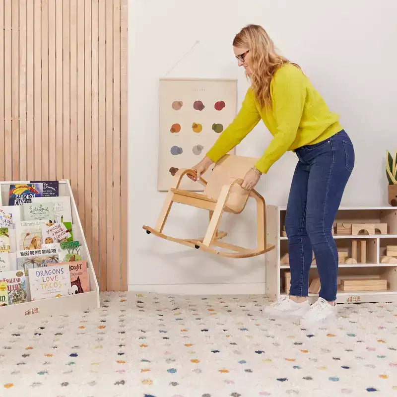 Fauteuil à bascule en bois courbé