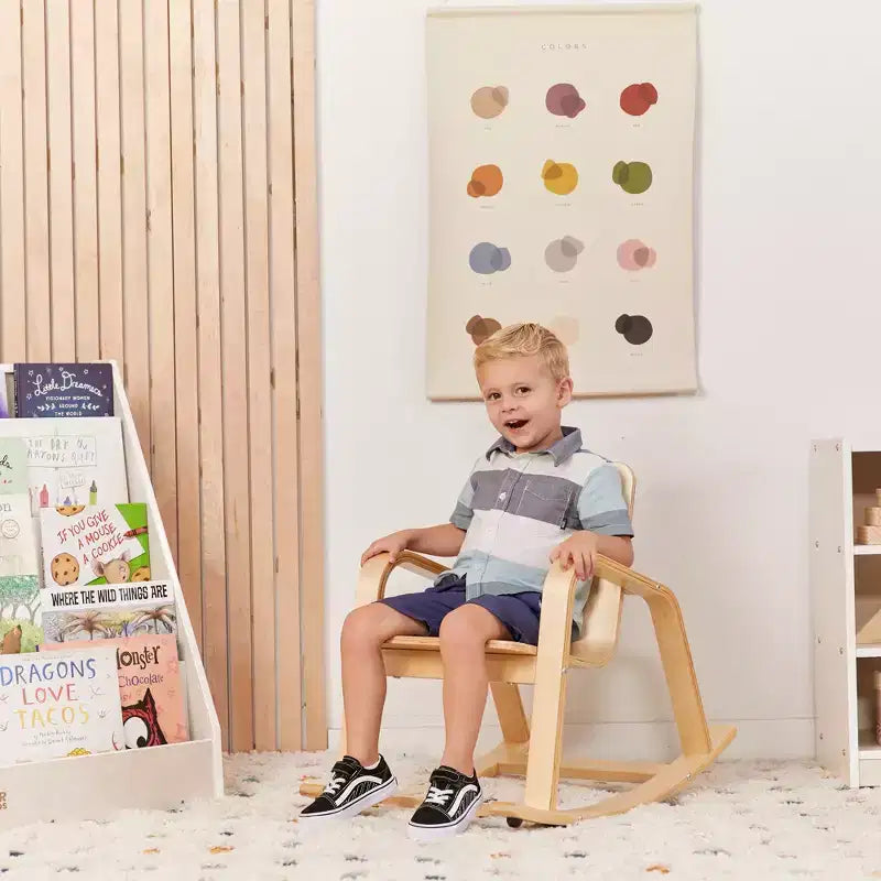 Fauteuil à bascule en bois courbé