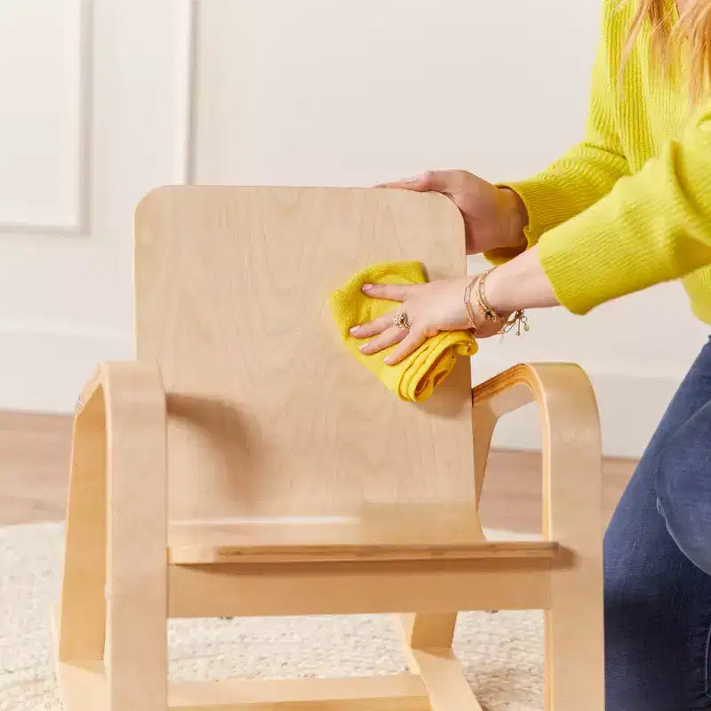 Fauteuil à bascule en bois courbé