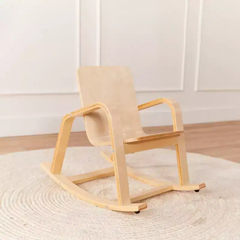 Fauteuil à bascule en bois courbé