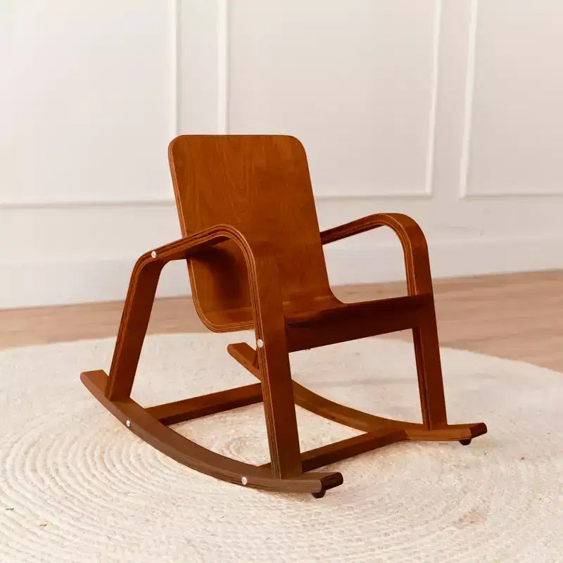 Fauteuil à bascule en bois courbé