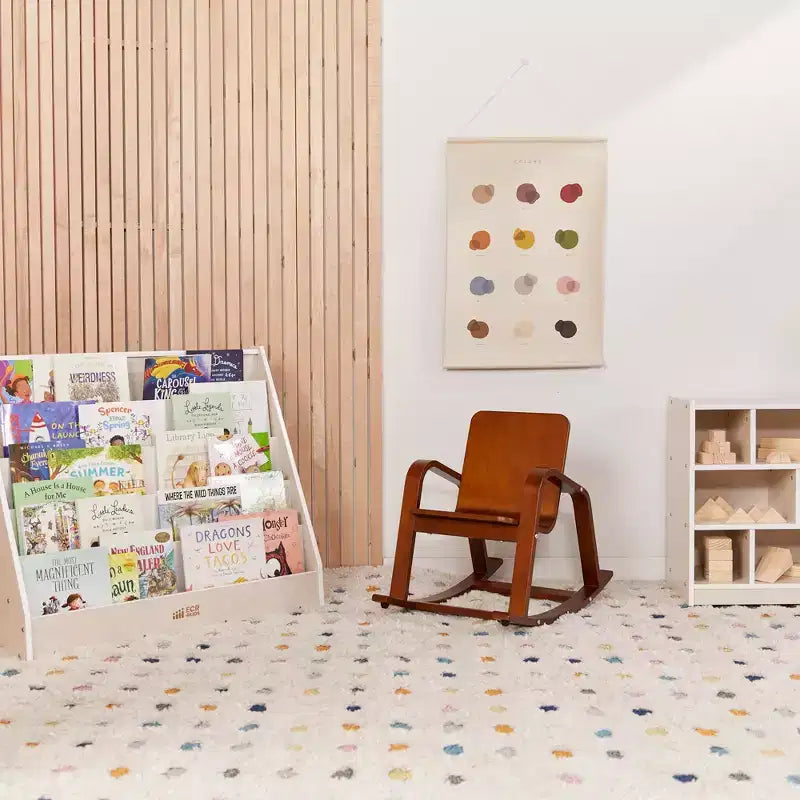 Fauteuil à bascule en bois courbé