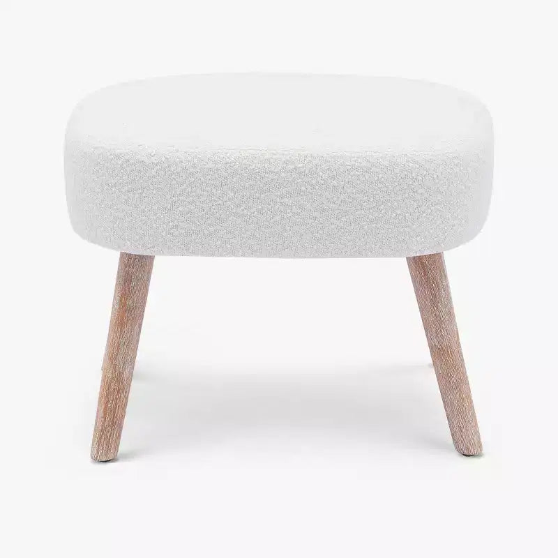 Pouf repose-pieds carré capitonné de 21 pouces de large