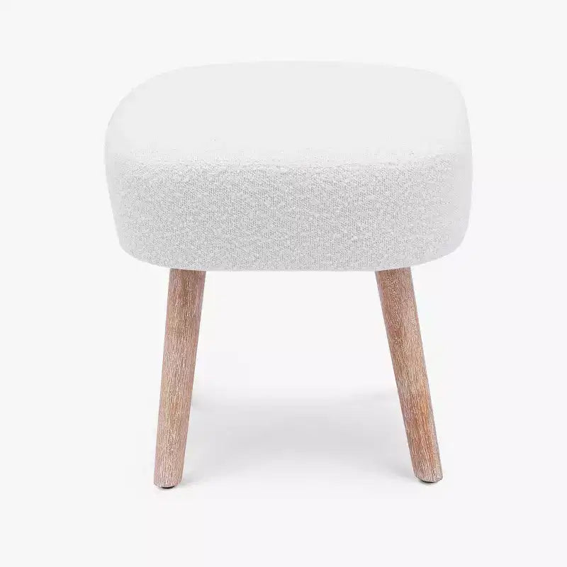 Pouf repose-pieds carré capitonné de 21 pouces de large