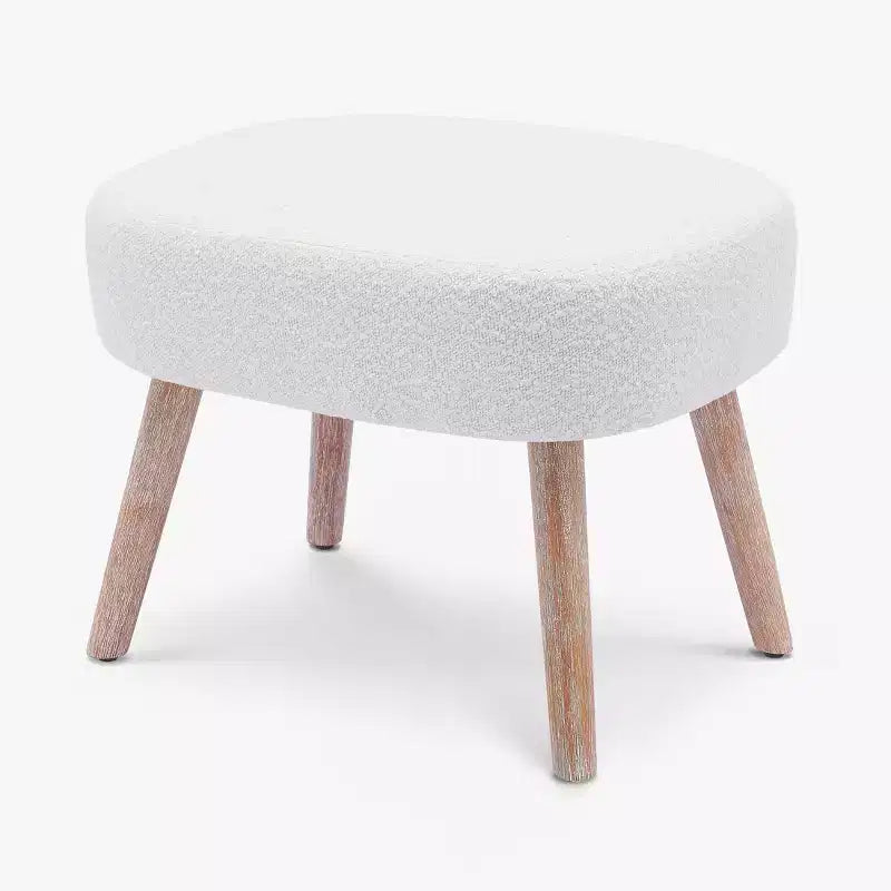 Pouf repose-pieds carré capitonné de 21 pouces de large