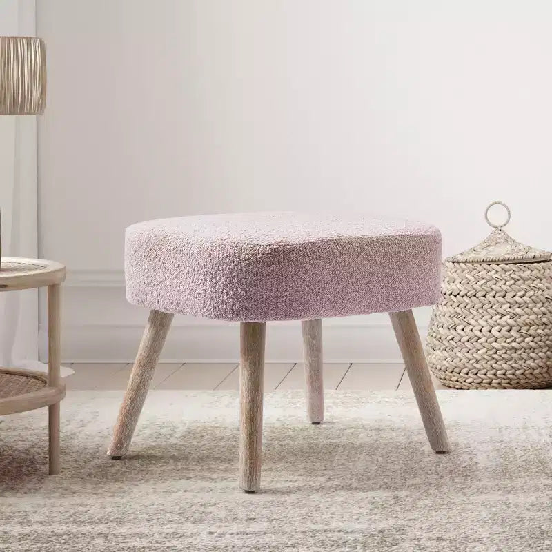 Pouf repose-pieds carré capitonné de 21 pouces de large