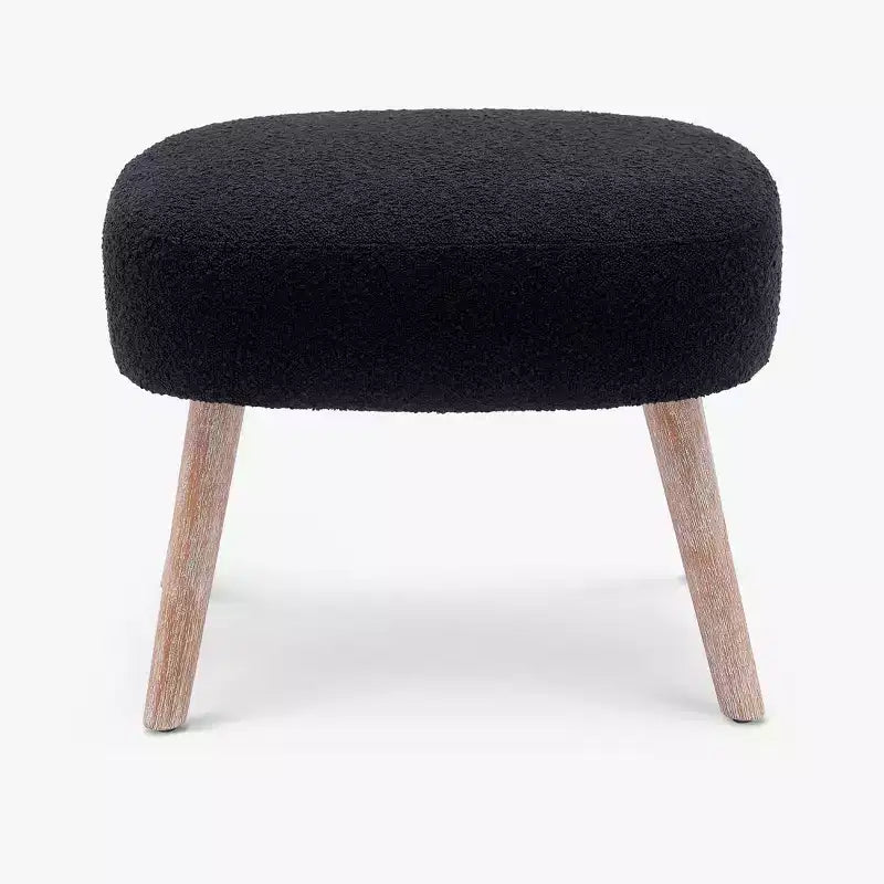 Pouf repose-pieds carré capitonné de 21 pouces de large