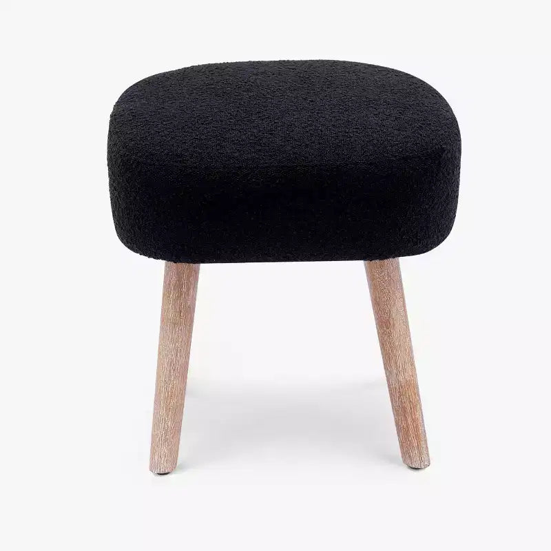 Pouf repose-pieds carré capitonné de 21 pouces de large