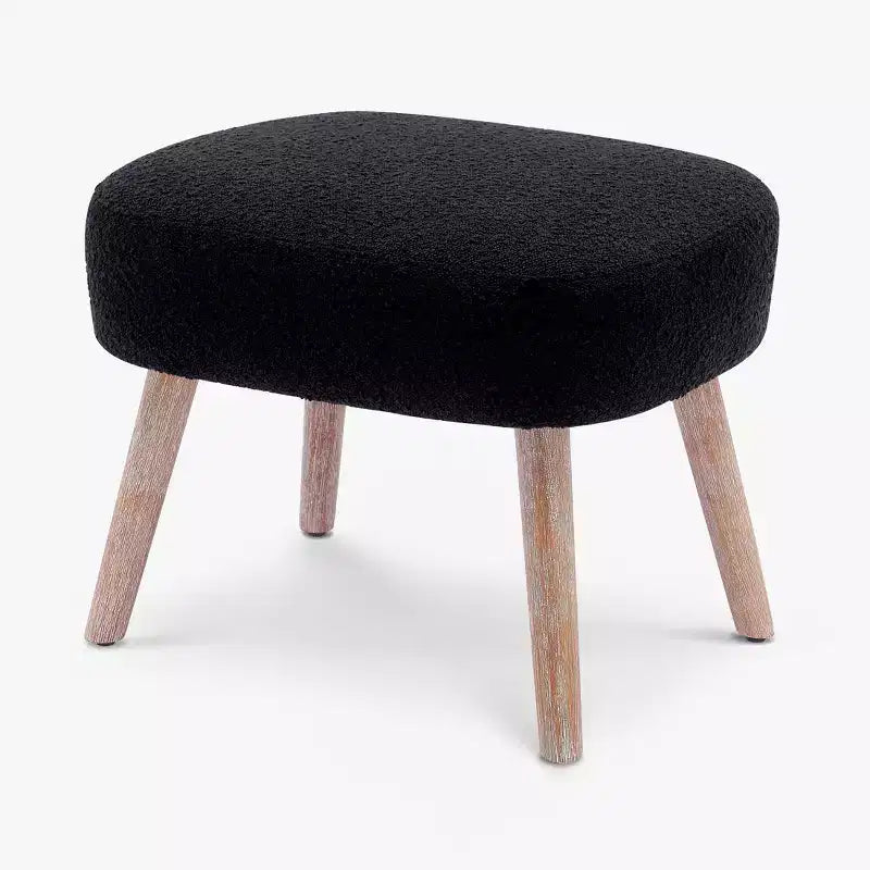 Pouf repose-pieds carré capitonné de 21 pouces de large