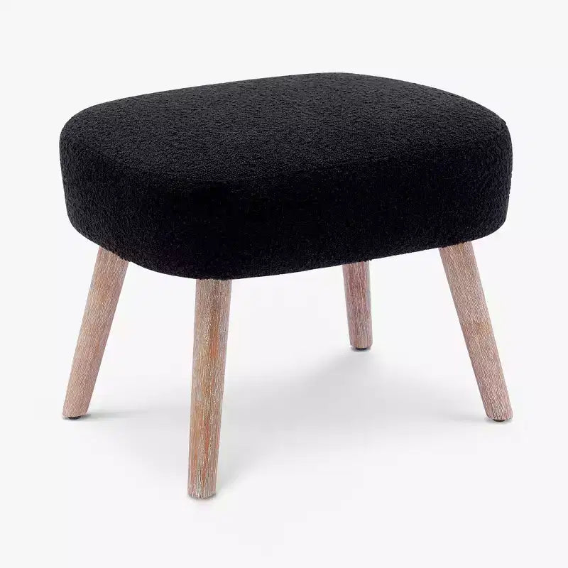 Pouf repose-pieds carré capitonné de 21 pouces de large
