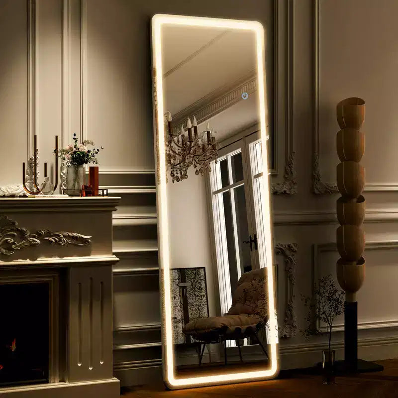 BEAUTYPEAK LED Wall Mirror Rectangle Full Length Mirrors